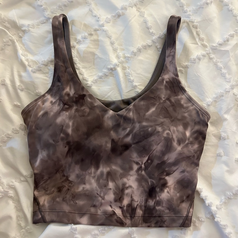 lululemon athletica Tie-Dye Crop Top - Purple and Gray